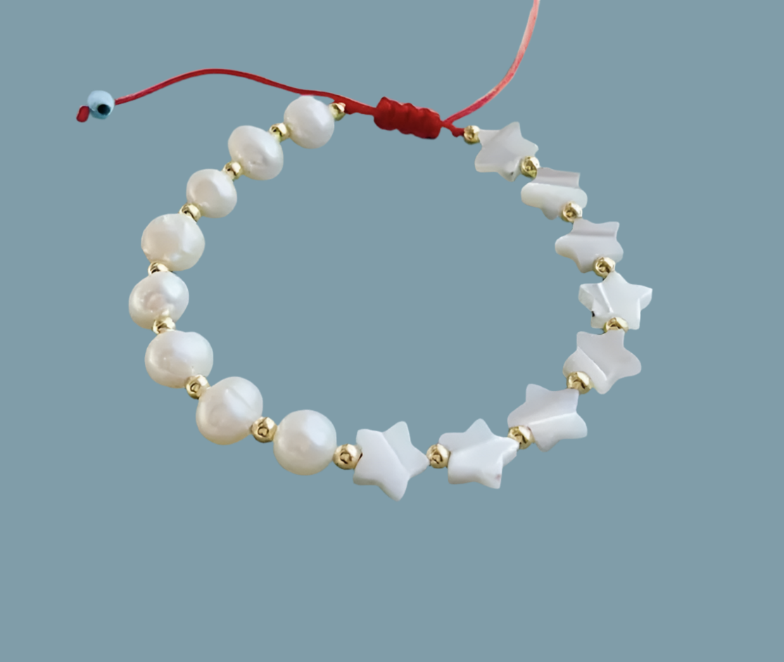 Pearl and Star Bracelet