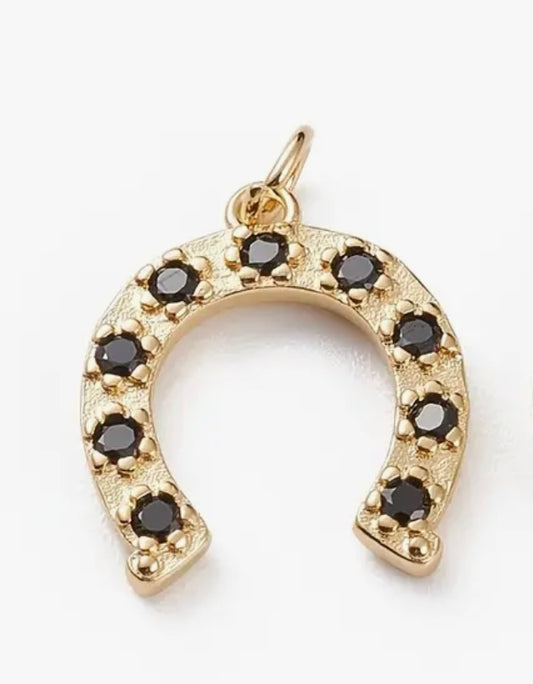 Black Gemstone Horseshoe