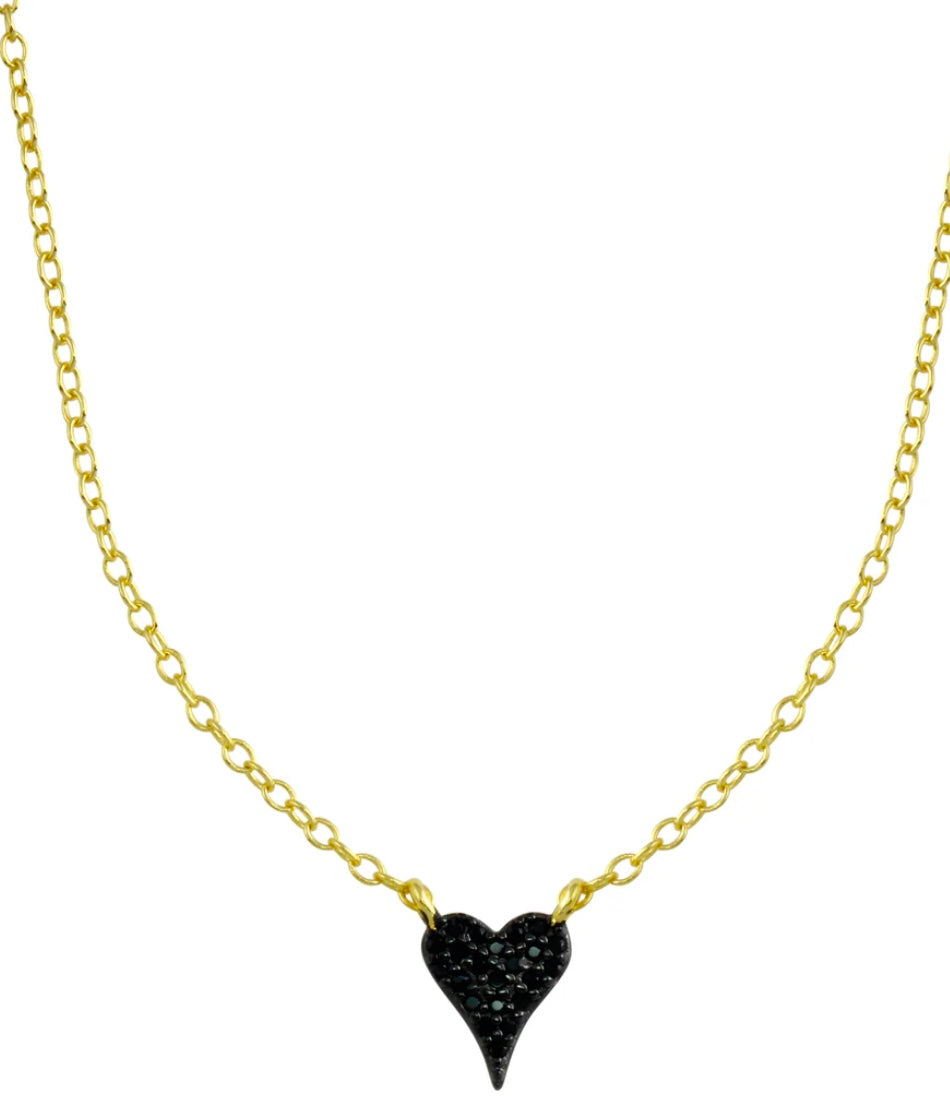 Micro Pave Heart Necklace