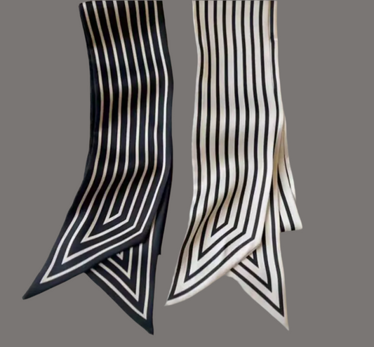 Striped Ribbon Scarf