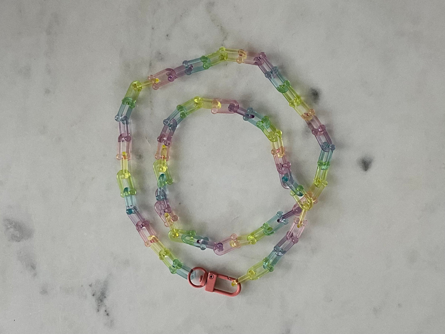 acrylic unicorn horseshoe necklace