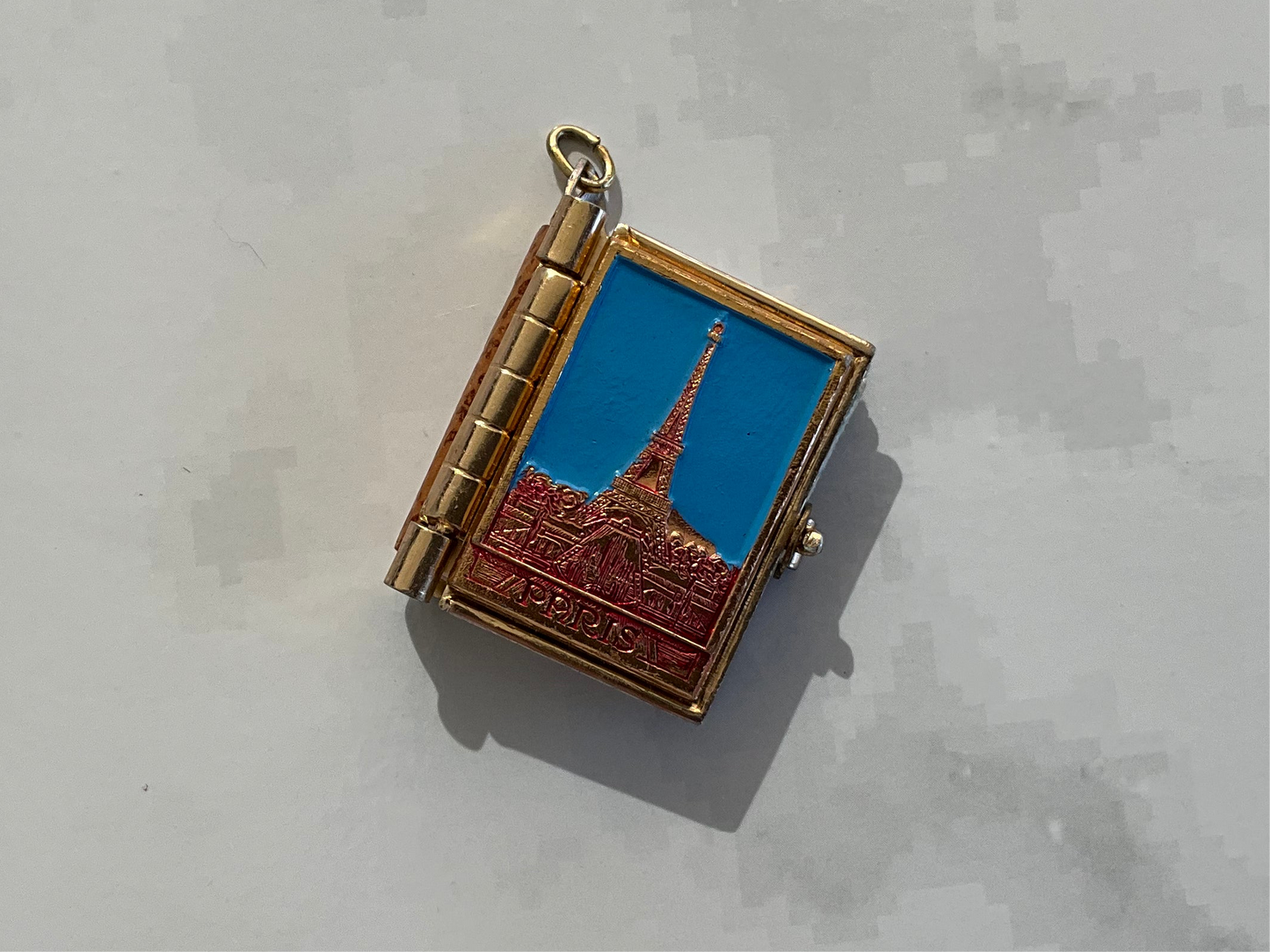 Vintage Parisian Book Charm 1974