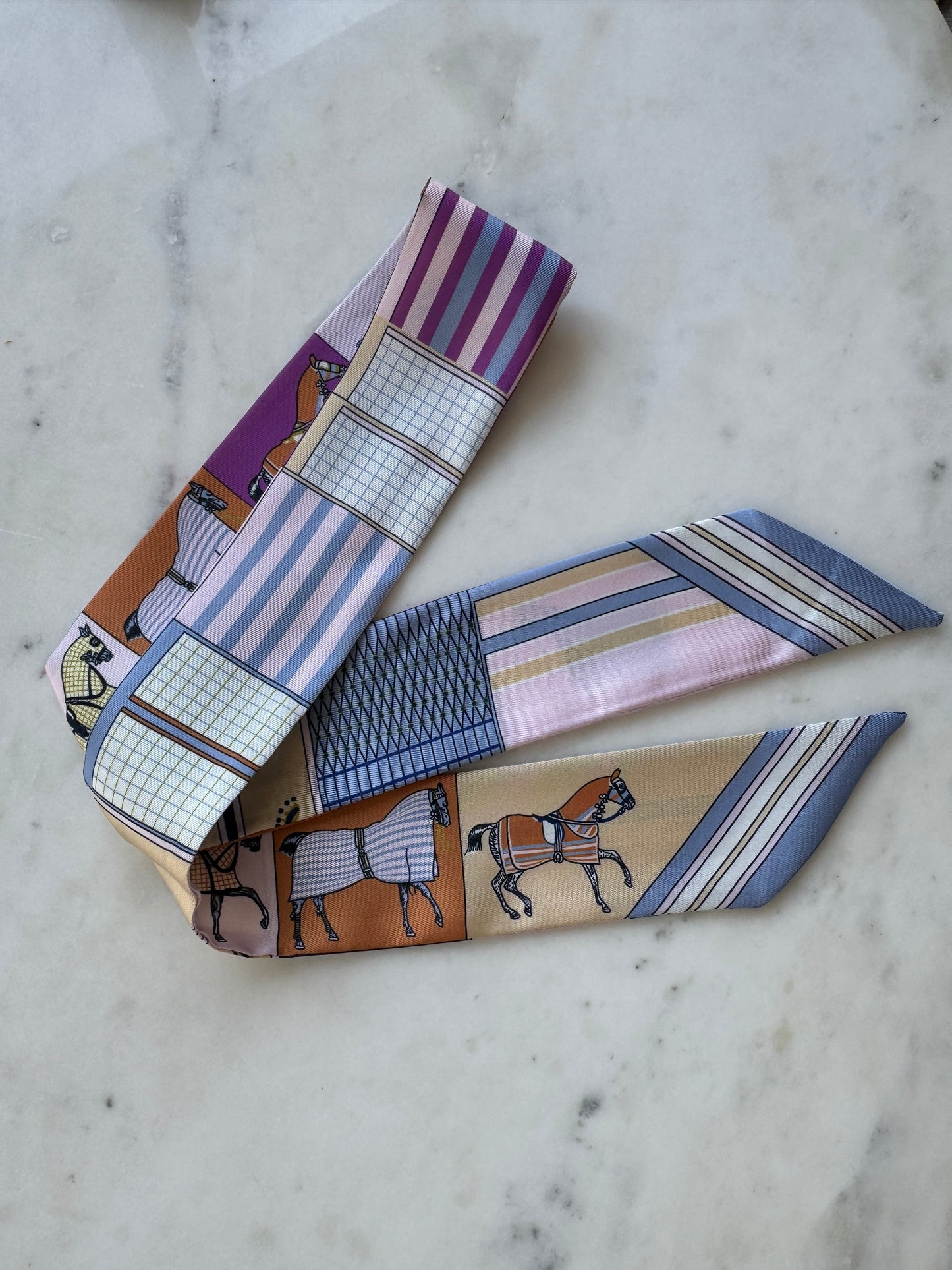 Color Block Horse Scarf