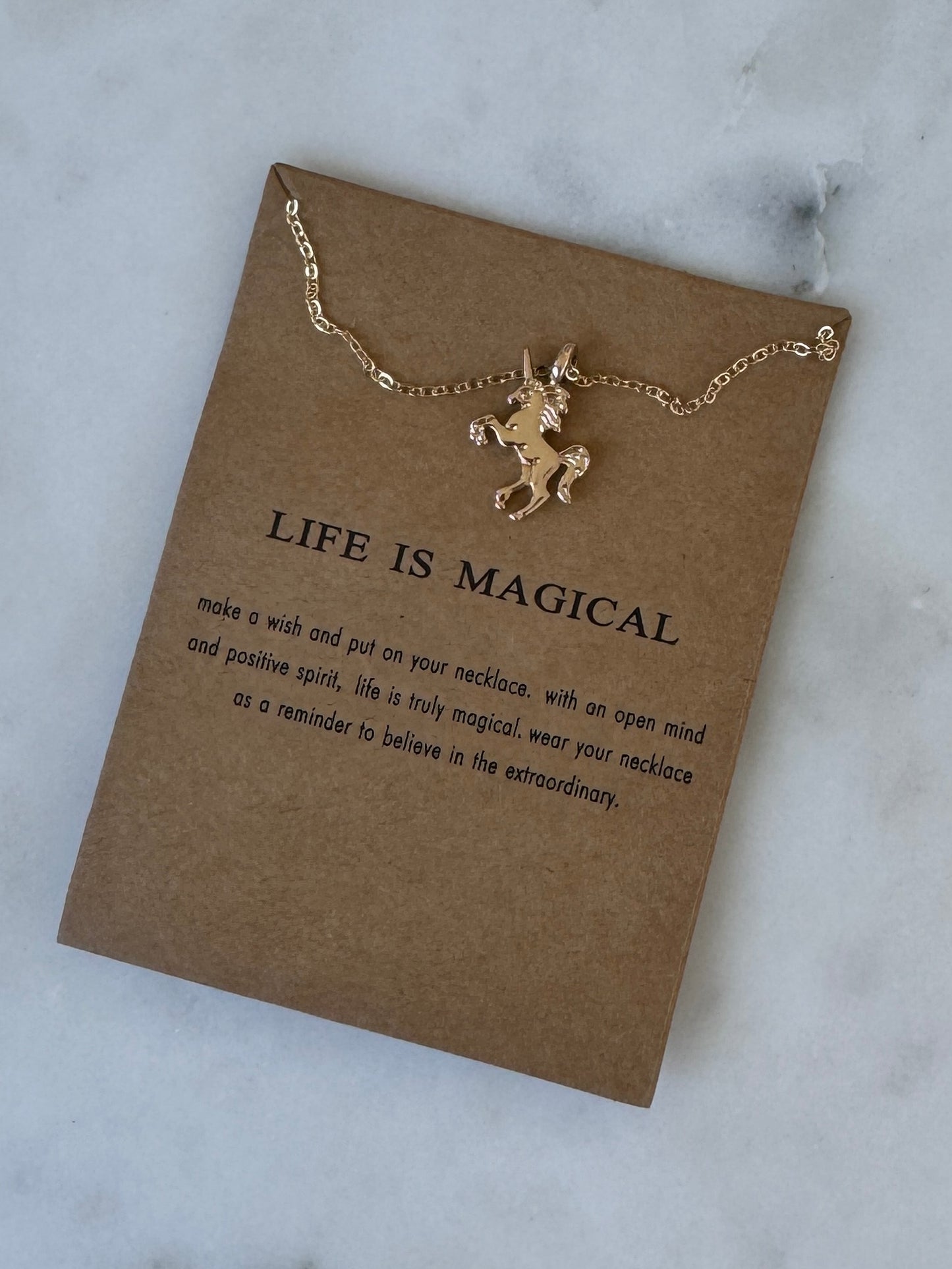 Life is Magical Unicorn Necklace