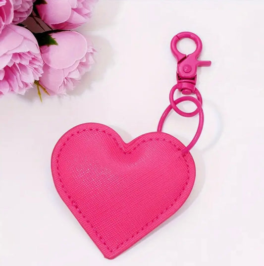 Puffy Heart Bag Charm/Keychain