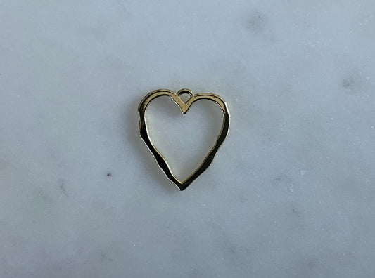 Hammered Gold Heart