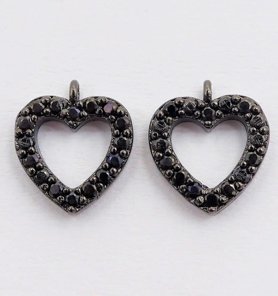 Black Sparkle Heart