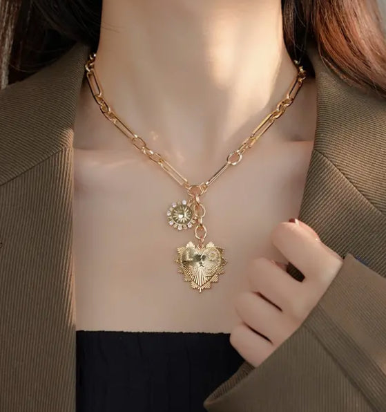 Watch Fab Link Charm Necklace