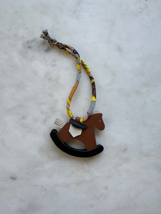 Leather Rocking Horse Bag Charm